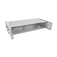 InLine® 19" foldable rack, 2U, 24-40cm depth, with cover, grey