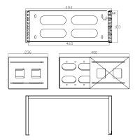 InLine® 19" foldable rack, 4U, 24-40cm depth, grey