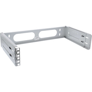 InLine® 19" foldable rack, 2U, 24-40cm depth, grey