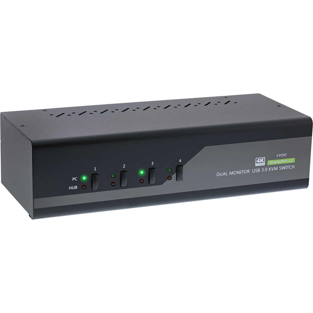 InLine® KVM Desktop Switch, 4-port, Dual-Monitor DP...