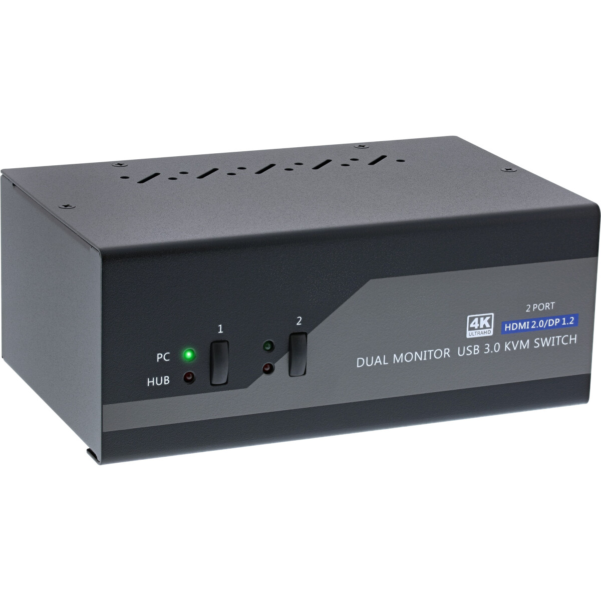 InLine® KVM Desktop Switch, 2-port, Dual Monitor,...