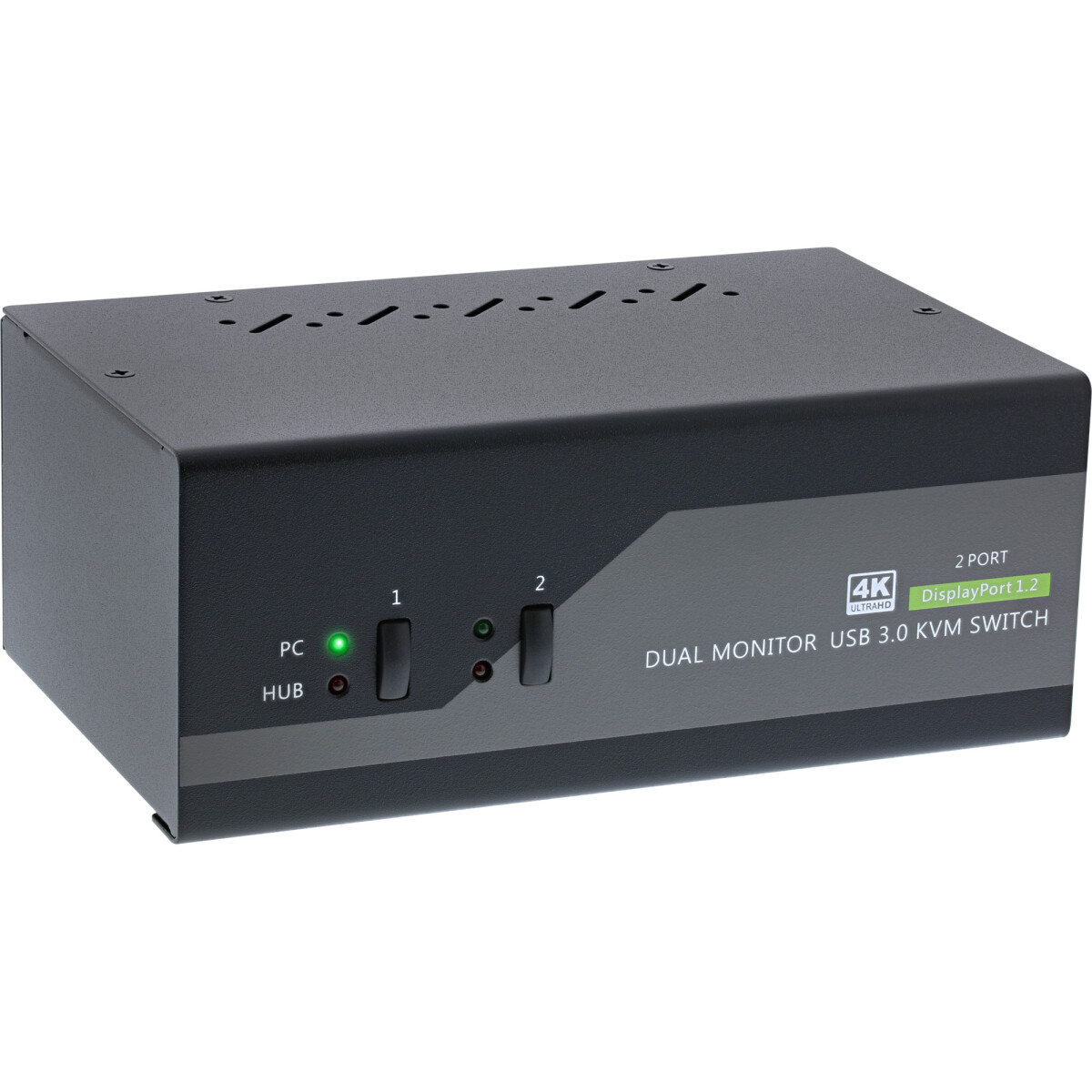 InLine® KVM Desktop Switch, 2-port, Dual Monitor DP...