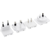 InLine® 4pcs. travel adapter plus for USB adapter 31512W white