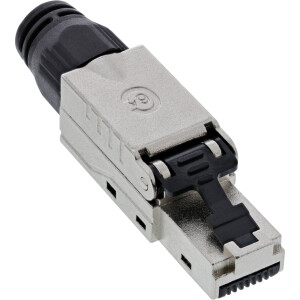 InLine® RJ45 Stecker Cat.6A 500MHz, feldkonfektionierbar, geschirmt, Schraubv.