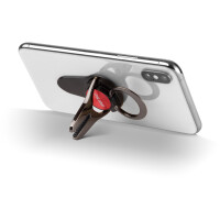 InLine® smartphone 3-in-1 car holder, stand, finger holder, red