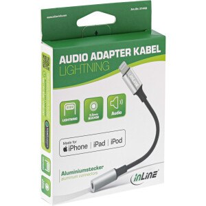 InLine® Lightning Audio Adapter Kabel 0,1m