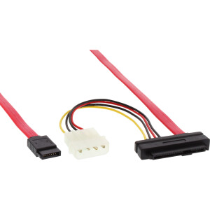 InLine® SAS Cable 29 Pin SFF-8482 + Power to 1x SATA single Target 0.75m