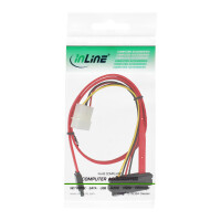 InLine® SAS Cable 29 Pin SFF-8482 + Power to 1x SATA single Target 0.75m