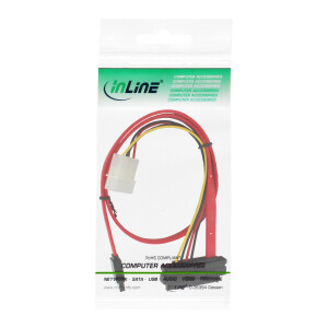 InLine® SAS Cable 29 Pin SFF-8482 + Power to 1x SATA single Target 1m