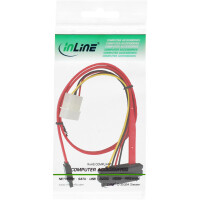 InLine® SAS Anschlusskabel, 29pol. SFF-8482 + Power an 1x SATA, single Target, 1m