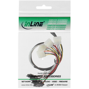 InLine® SAS Cable Mini SAS SFF-8087 to 4x SAS SFF-8482 + Power 1m