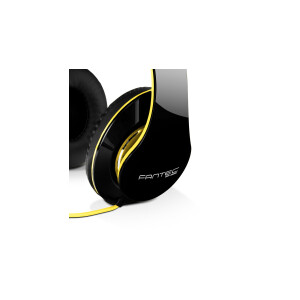 FANTEC SHP-250AJ-NY, headphones, stereo, 3.5mm jack, black/neon yellow