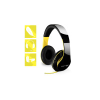 FANTEC SHP-250AJ-NY, headphones, stereo, 3.5mm jack, black/neon yellow