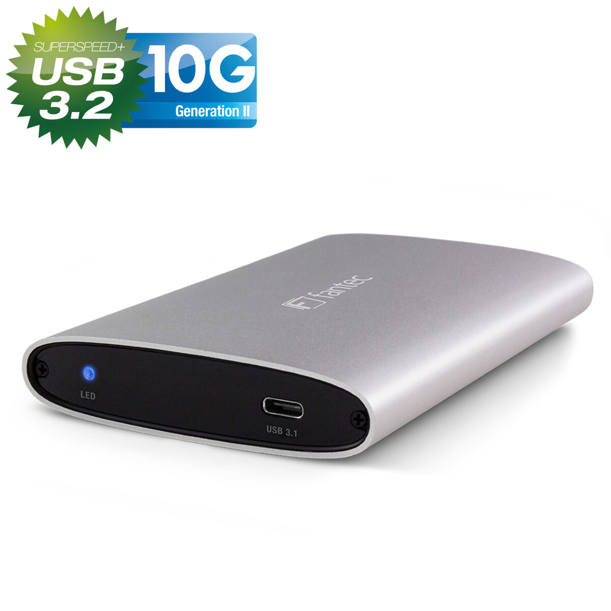 FANTEC ALU-25U31 2,5" USB 3.2 Aluminium Gehäuse...