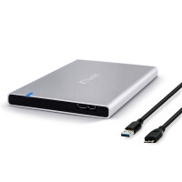 FANTEC ALU7MMU3, 2,5" Aluminium Gehäuse für SATA & SSD-Festplatte, USB 3.2