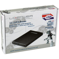 LC-Power LC-25U3-Becrux, externes 2,5"-SATA-Gehäuse, USB 3.0, schwarz