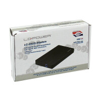 Ext. Enclosure 6,35cm (2,5"), USB 3.0, LC-Power LC-25U3-Diadem, black, for SATA HDD & SSD