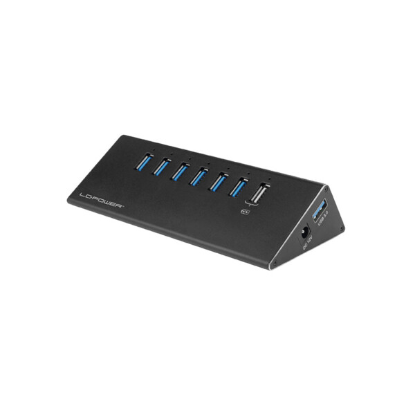 LC-Power Hub, LC-HUB-ALU-2B-7, aluminium, 6x USB 3.0