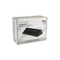 LC-Power Hub, LC-HUB-ALU-2B-7, aluminium, 6x USB 3.0