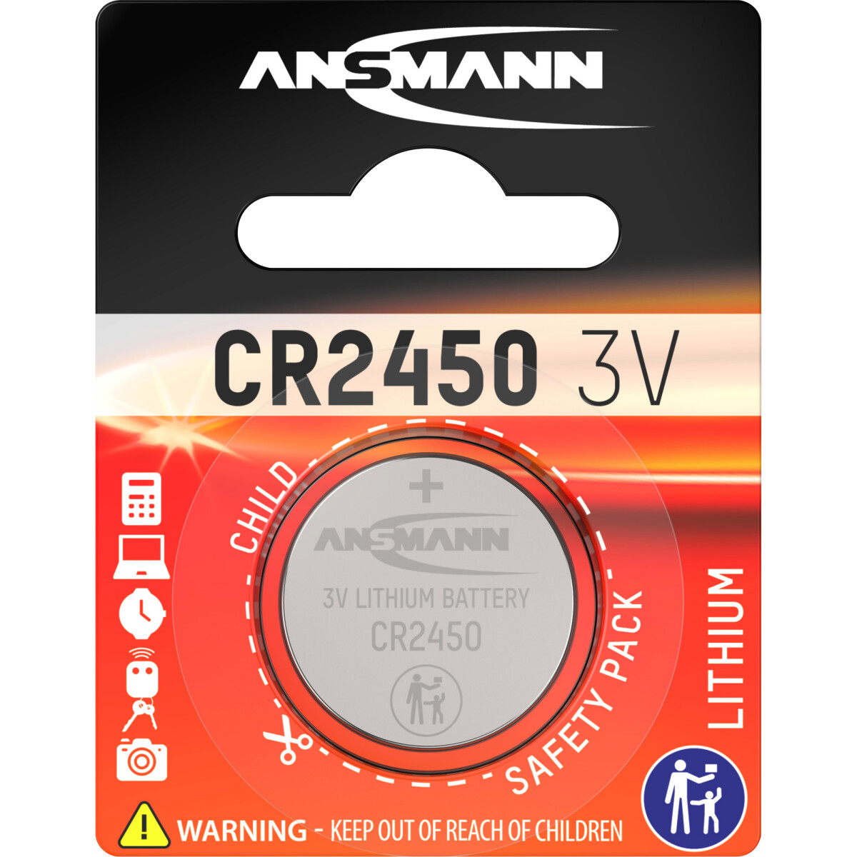 ANSMANN 5020112 Knopfzelle CR2450 3V Lithium