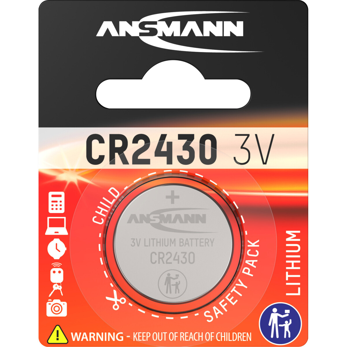 ANSMANN 5020092 Knopfzelle CR2430 3V Lithium