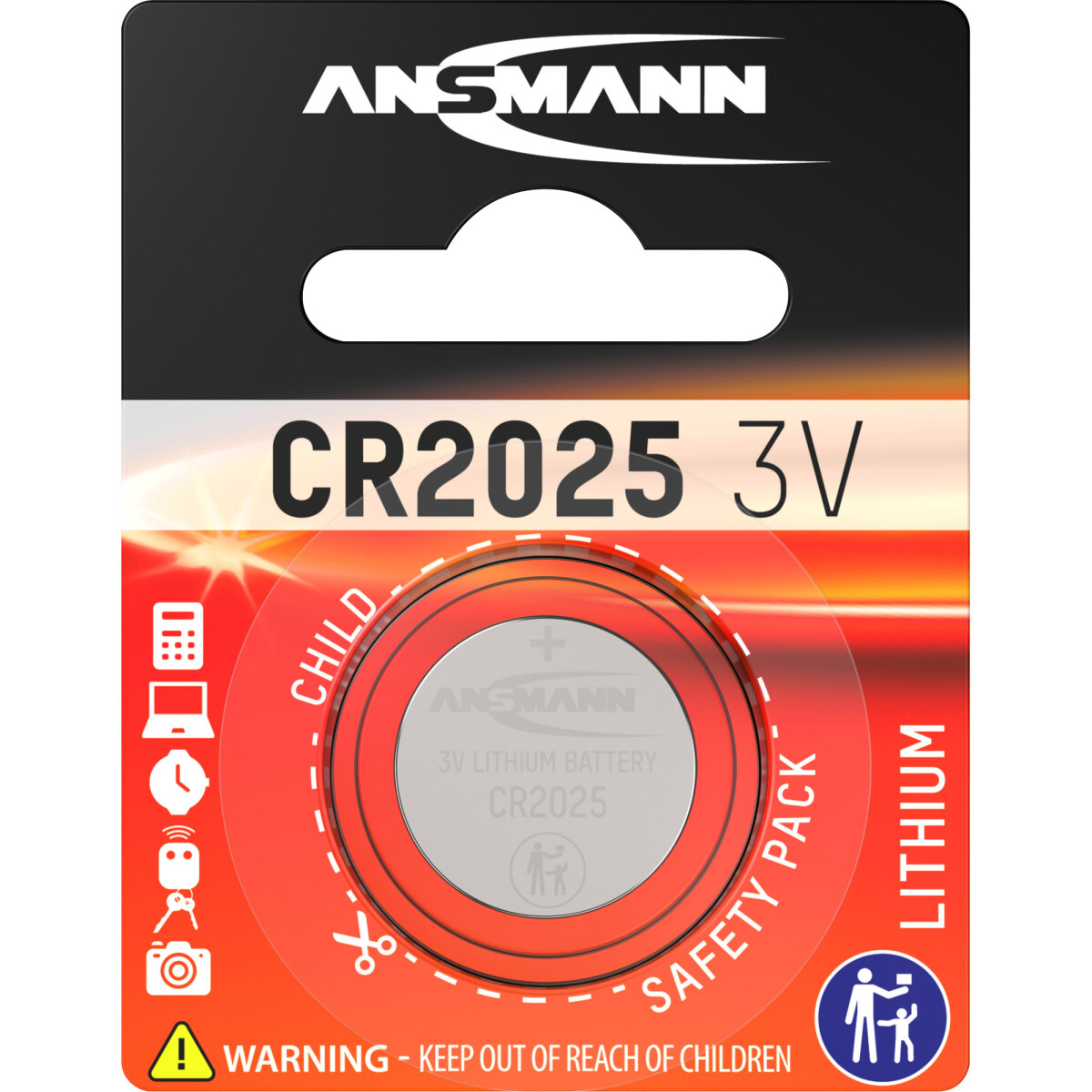 ANSMANN 5020142 Knopfzelle CR2025 3V Lithium