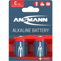 ANSMANN 1513-0000 Alkaline Batterie Baby C 7200mAh, 2er-Pack