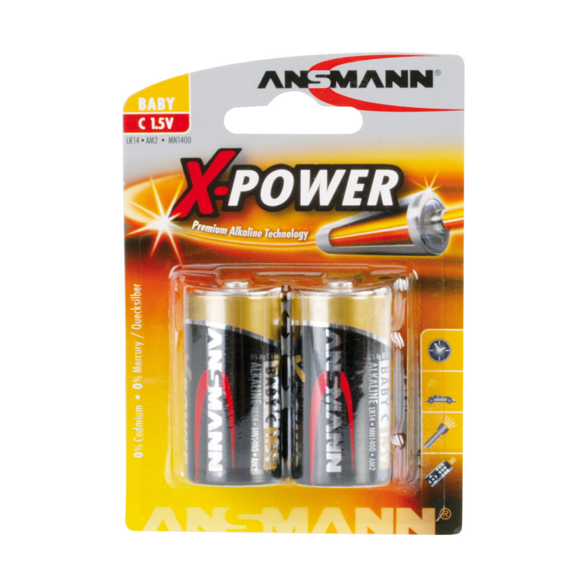 ANSMANN 5015623 Alkaline Batterie Baby C, X-Power,...