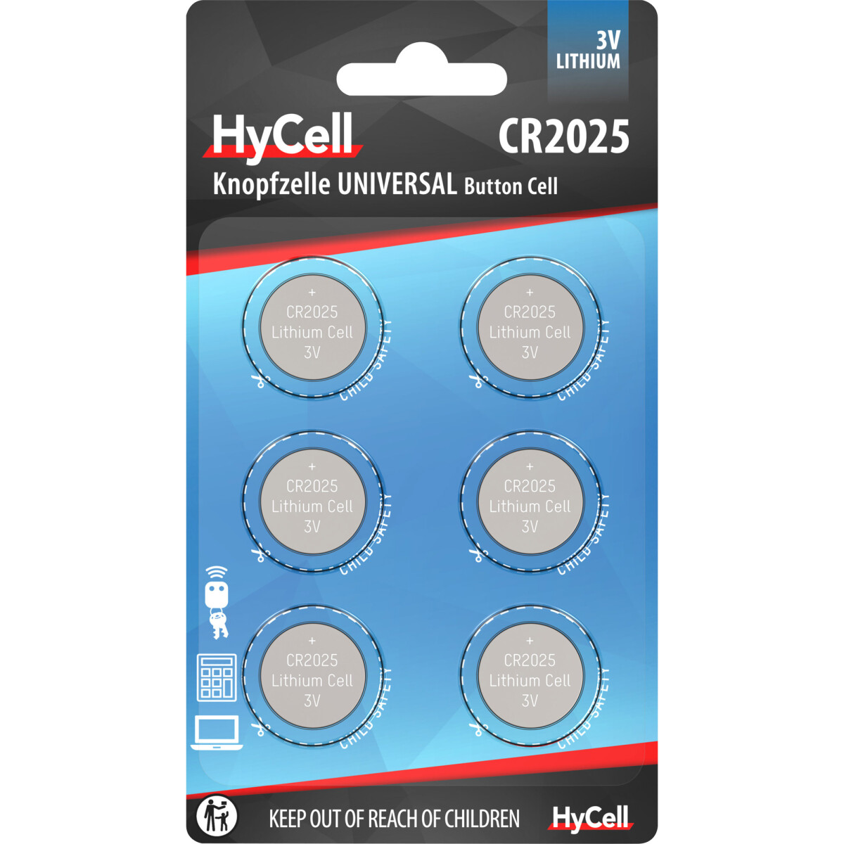 ANSMANN 1516-0027 Knopfzelle CR2025 HyCell 3V Lithium,...