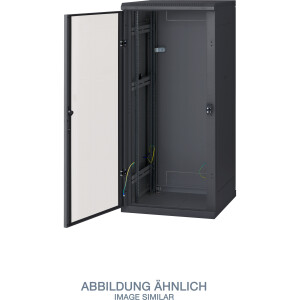 Triton RMA-37-A66-BAX-A1 19" Netzwerkschrank 37HE, 600x600mm, Glastür, schwarz