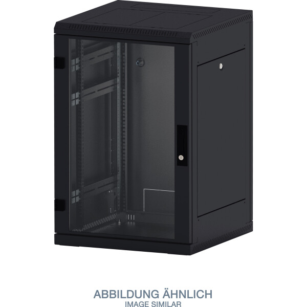 Triton RMA-15-A89-BAX-A1 19" Netzwerkschrank 15HE, 800x900mm, Glastür, schwarz