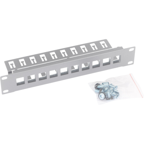 Triton RAC-PP-X03-C1 10" patch panel 1U, empty panel for max. 10 Keystone, grey