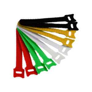 InLine® Cable tie Straps hook-and-loop fastener 12x125mm 10 pcs. 5 Colors with yellow