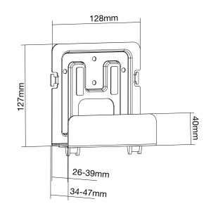 InLine® Universalhalterung für Mediageräte / Streaming-Boxen, 26-39mm