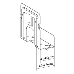 InLine® Universalhalterung für Mediageräte / Streaming-Boxen, 41-69mm