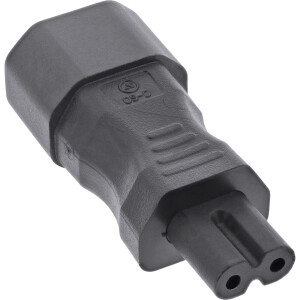 InLine® Netzadapter IEC 60320 C14 / C7, 3pol. Kaltgeräte zu 2pol.