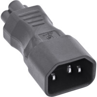 InLine® Netzadapter IEC 60320 C14 / C5, 3pol. Kaltgeräte / Notebook