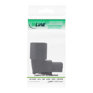 InLine® Netzadapter IEC 60320 C14 / C5, oben/unten gewinkelt, 3pol. Kaltgeräte