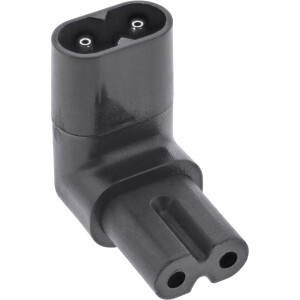 InLine® Netzadapter IEC 60320 C8 / C7, oben/unten gewinkelt 2pol.