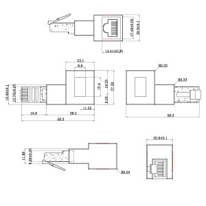 InLine® Patchkabel-Adapter Cat.6A, RJ45 Stecker/Buchse, 90° rechts gewinkelt