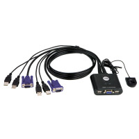 ATEN CS22U KVM-Switch 2-fach, VGA, USB, mit Kabelfernbedienung