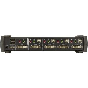 KVMP Switch, ATEN, 4-port, CubiQ CS1764A, DVI, USB, Audio