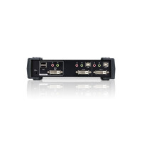 KVMP Switch, ATEN, 2x, CubiQ CS1762A, DVI, USB, Audio