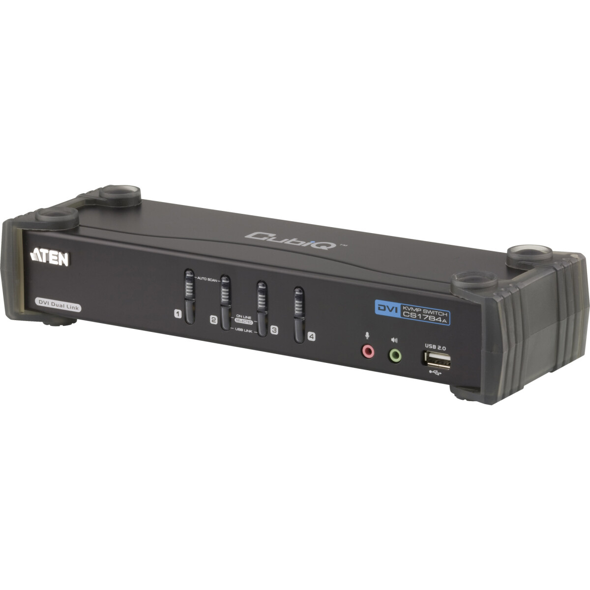 KVMP Switch, 4-port, ATEN CubiQ CS1784A, DVI, USB 2.0,...