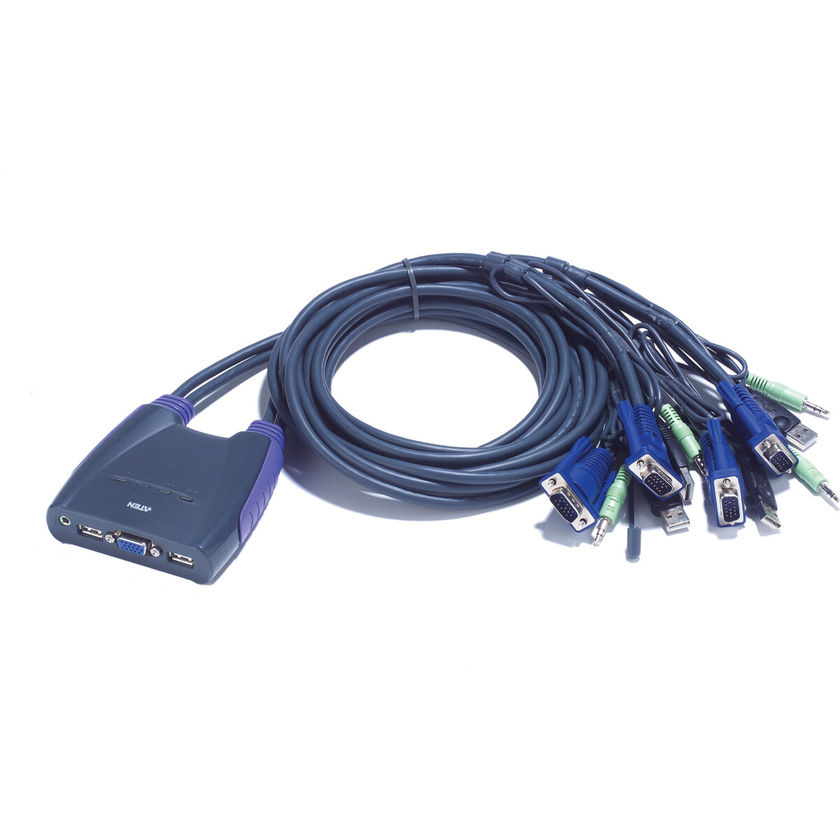 ATEN CS64US Cable KVM switch 4-port, USB, Audio