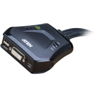 ATEN CS22D KVM-Switch 2-fach, DVI, USB, mit Kabelfernbedienung