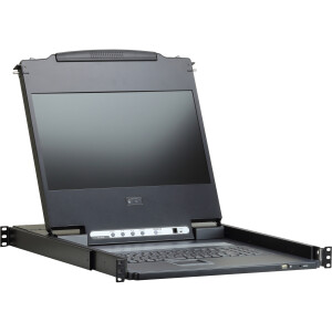 ATEN CL6700MW, KVM-Konsole, 17,3" Full HD LCD, DVI, Rackmontage, DE-Layout