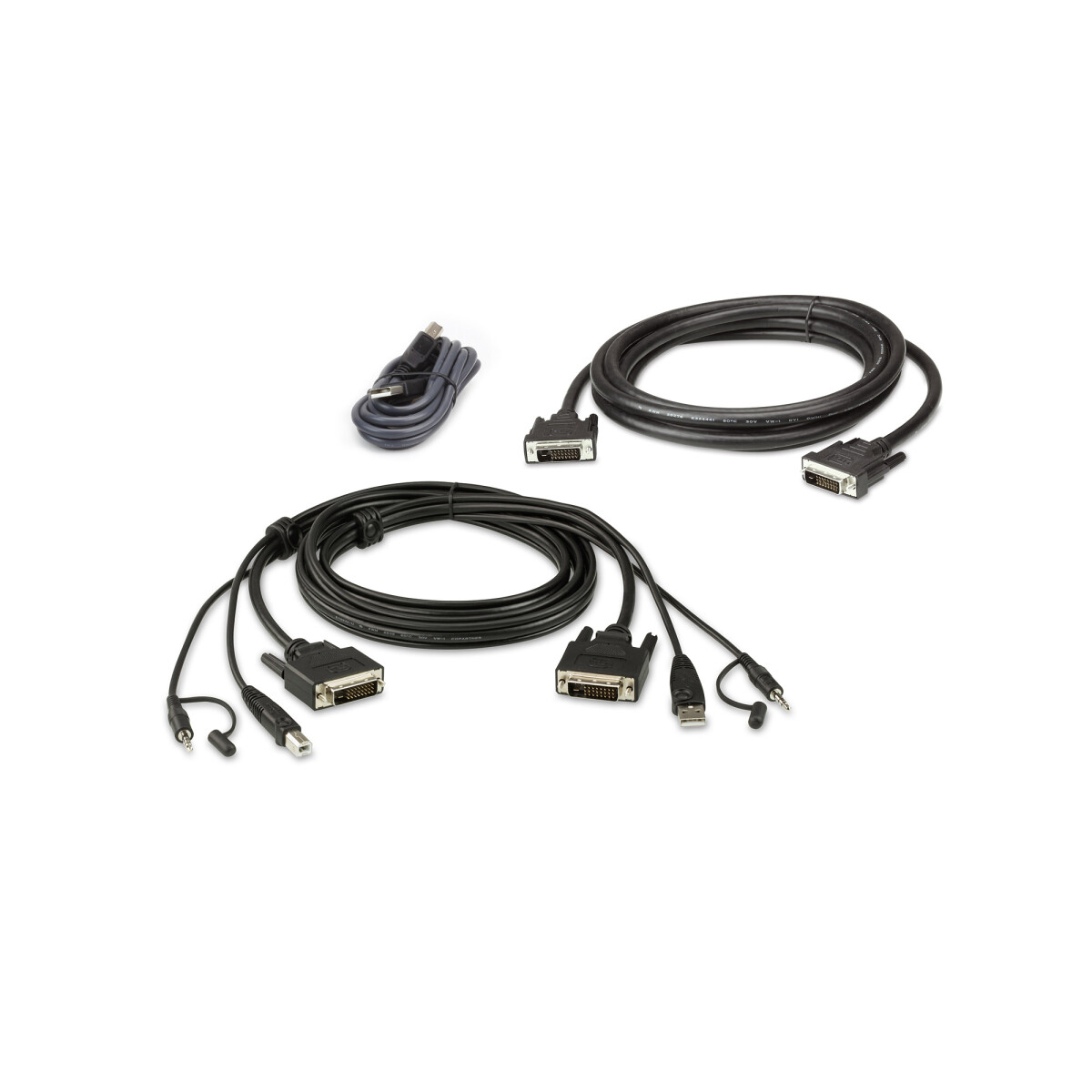 ATEN 2L-7D02UDX3 KVM Cable Set, USB DVI-D Dual Display...