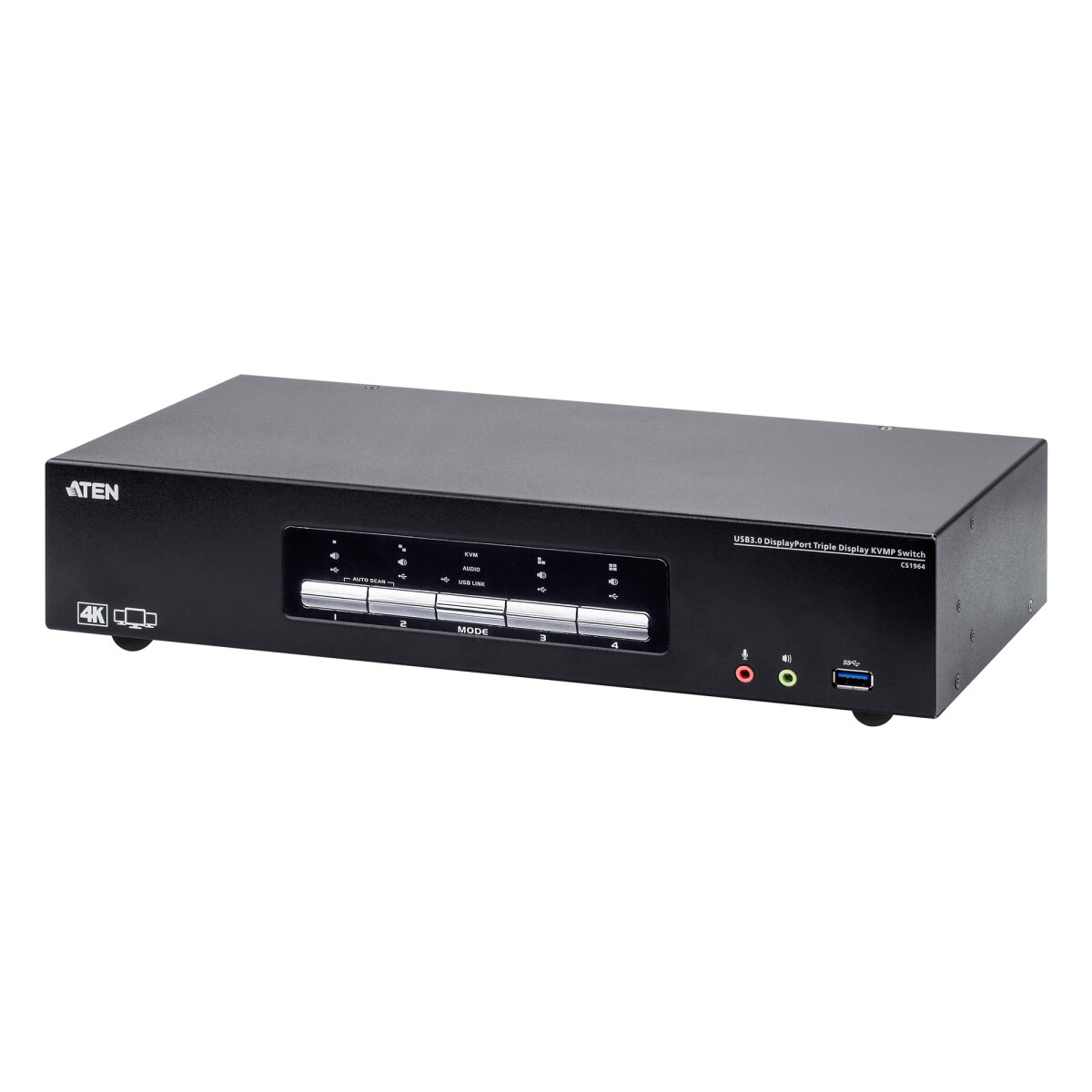 ATEN CS1964 KVMP switch 4 ports, DisplayPort for 3...