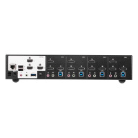 ATEN CS1964 KVMP-Switch 4-fach, DisplayPort für 3 Displays 4K, USB 3.0, Audio